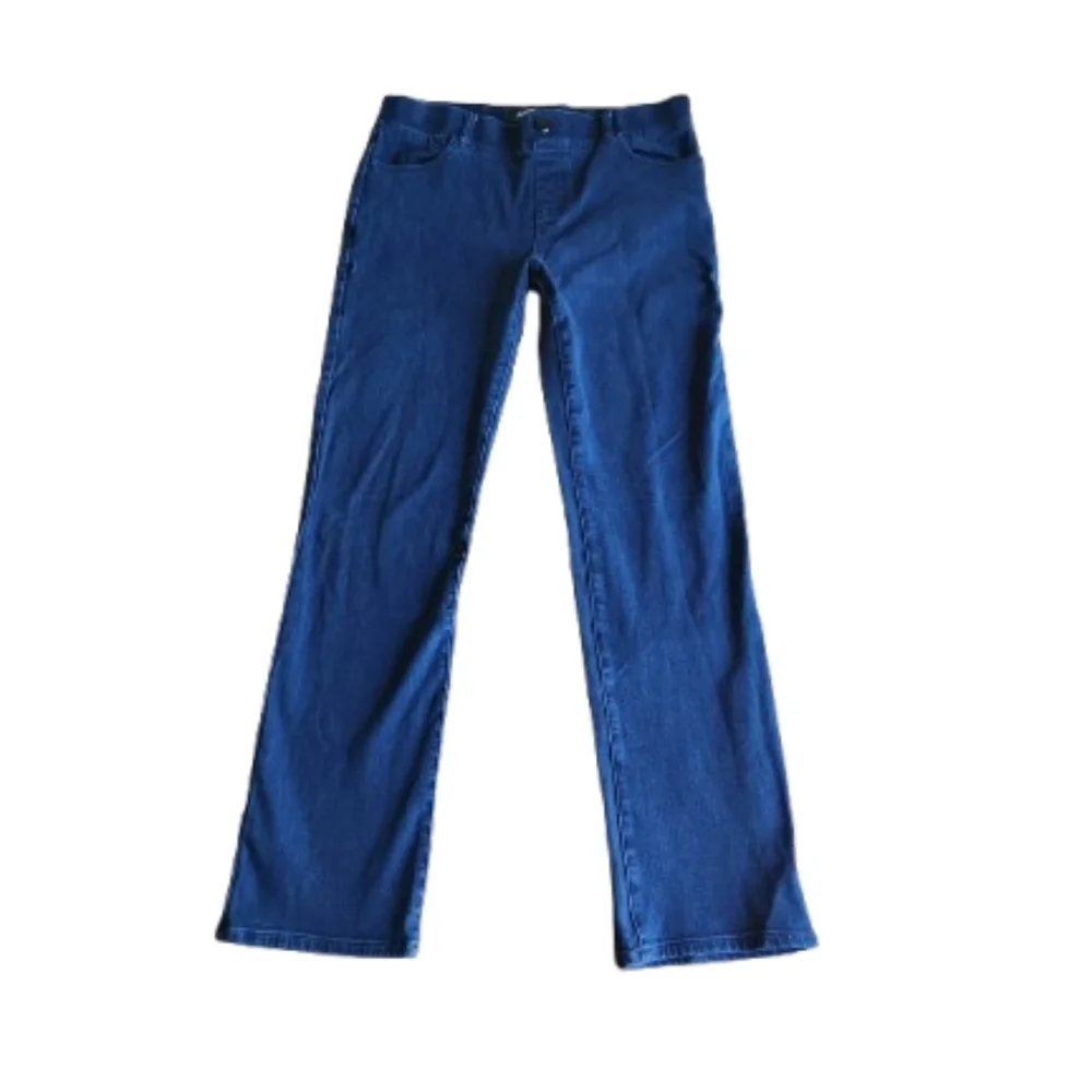 Betabrand Yoga Denim Pull-On Straight Jeans